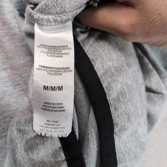 Gaiam Time to Train 1/4 Zip Hoodie Men's M Long Sleeve Gray Zipper Pocket Raglan - Picture 7 of 10